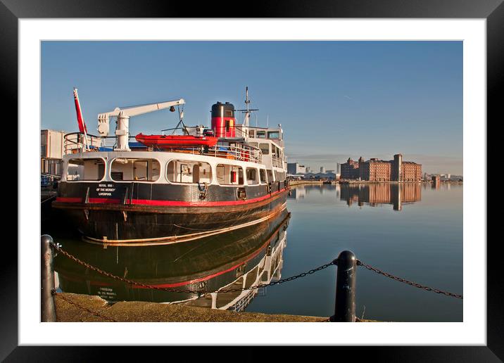 MERSEY FERRY BOAT (Royal Iris ) Framed Mounted Print by raymond mcbride