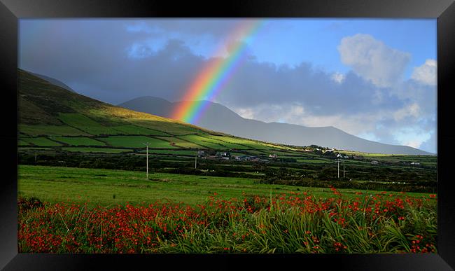 Land of the Rainbows-Ireland Framed Print by barbara walsh