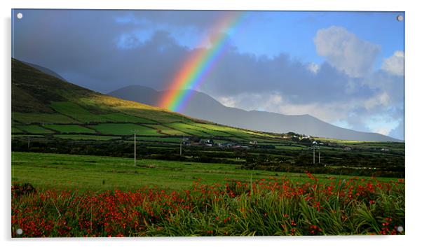 Land of the Rainbows-Ireland Acrylic by barbara walsh