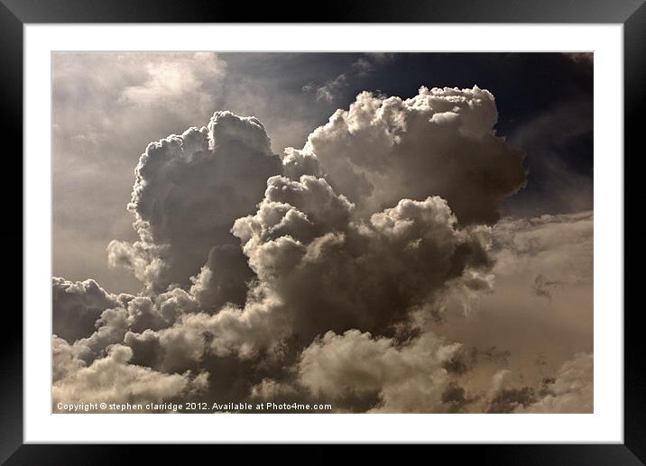 Stormy Skys Framed Mounted Print by stephen clarridge