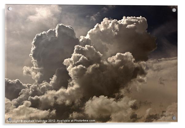Stormy Skys Acrylic by stephen clarridge