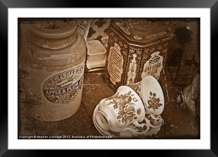 Vintage Tea Time Framed Mounted Print by stephen clarridge