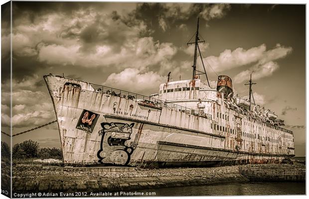 Abandoned Ship Canvas Print by Adrian Evans