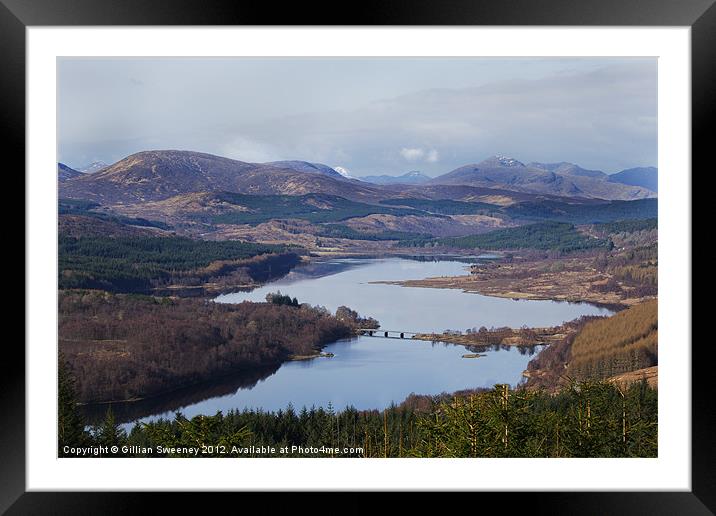 Loch Garry Scotland Framed Mounted Print by Gillian Sweeney