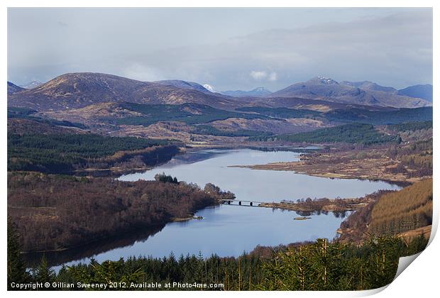 Loch Garry Scotland Print by Gillian Sweeney