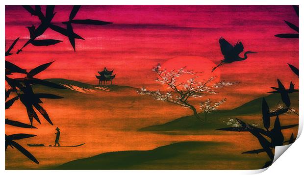 Oriental Dusk Print by Anthony Michael 