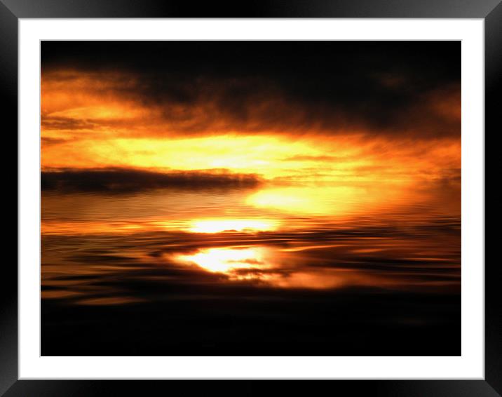 Orange Sea Framed Mounted Print by Andrew Bailey