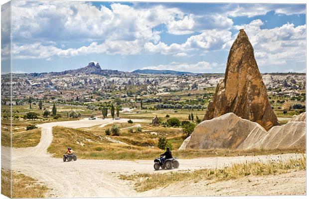 Quad riding in Cappadocia Canvas Print by Arfabita  
