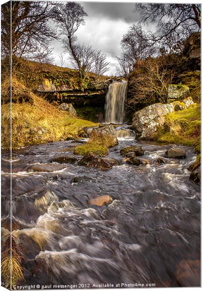 Ayrshire Waterfall Canvas Print by Paul Messenger