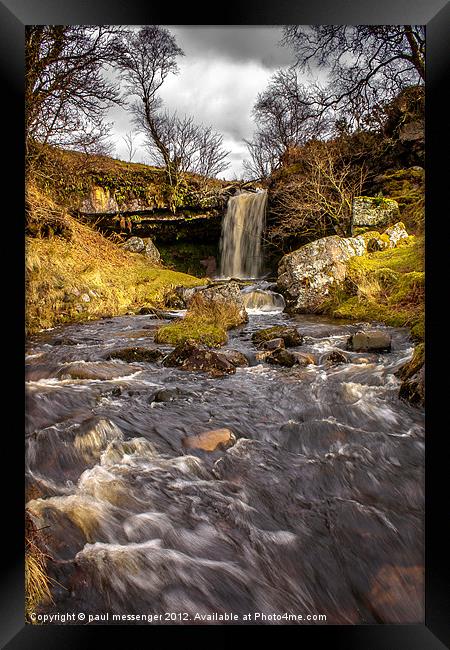 Ayrshire Waterfall Framed Print by Paul Messenger