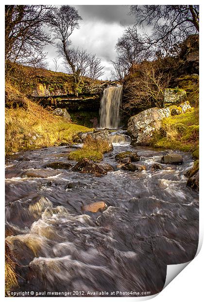 Ayrshire Waterfall Print by Paul Messenger