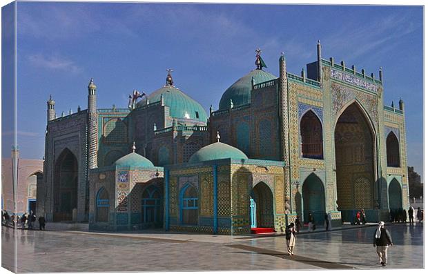 Blue Mosque, Mazar i Sharif Canvas Print by Paul Hutchings 