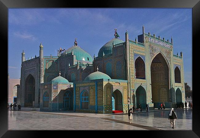 Blue Mosque, Mazar i Sharif Framed Print by Paul Hutchings 