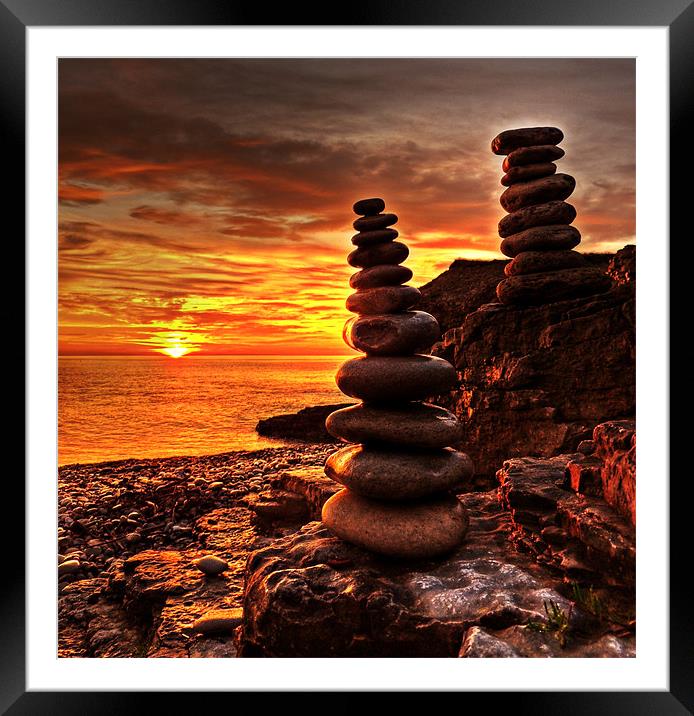 Rock Towers Framed Mounted Print by Mark Pritchard