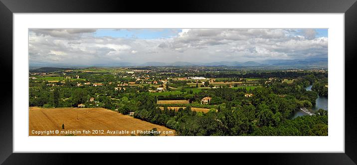 View from Béziers Framed Mounted Print by malcolm fish