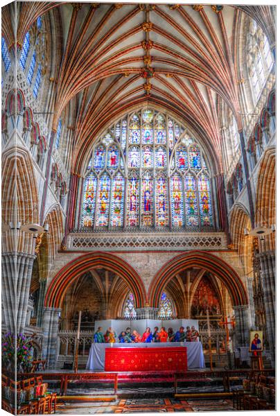 Inside Exeter Cathedral Canvas Print by stephen walton