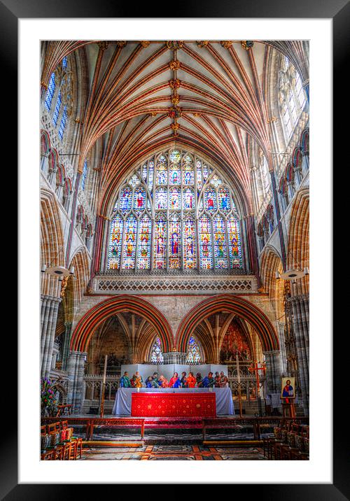 Inside Exeter Cathedral Framed Mounted Print by stephen walton