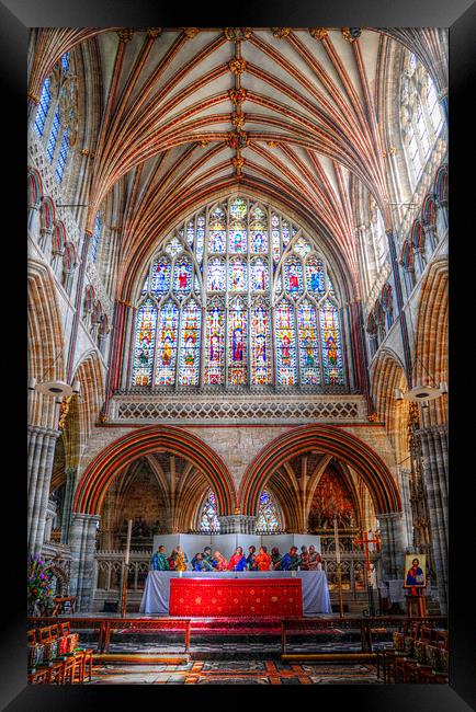 Inside Exeter Cathedral Framed Print by stephen walton
