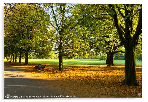 Autumn Morning in the park Acrylic by Vinicios de Moura