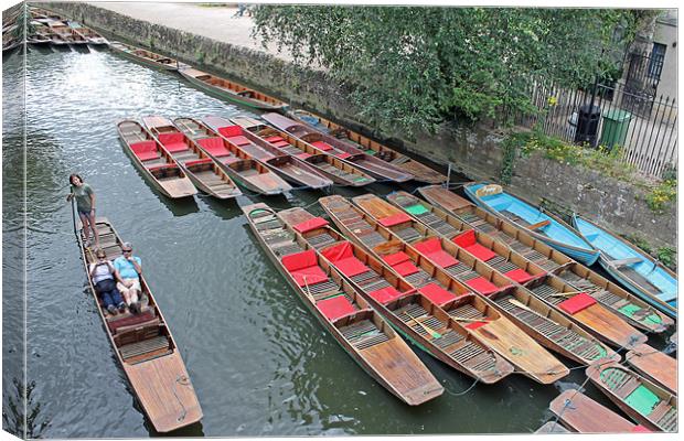 Punts on River Cherwell Canvas Print by Tony Murtagh