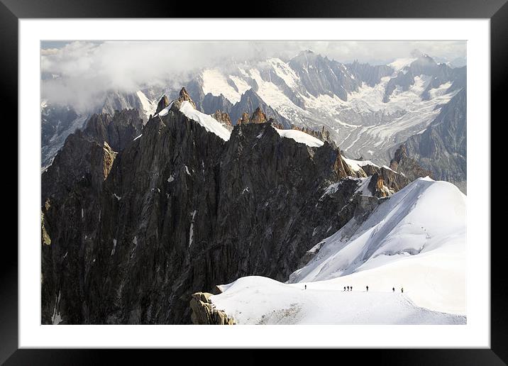 Peaks of Mount Blanc Framed Mounted Print by Cristian Mihaila
