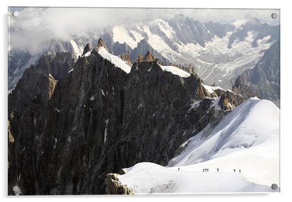 Peaks of Mount Blanc Acrylic by Cristian Mihaila