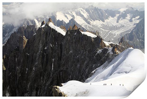 Peaks of Mount Blanc Print by Cristian Mihaila