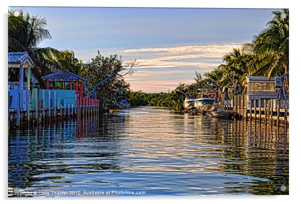 Key Largo Canal Acrylic by Chris Thaxter
