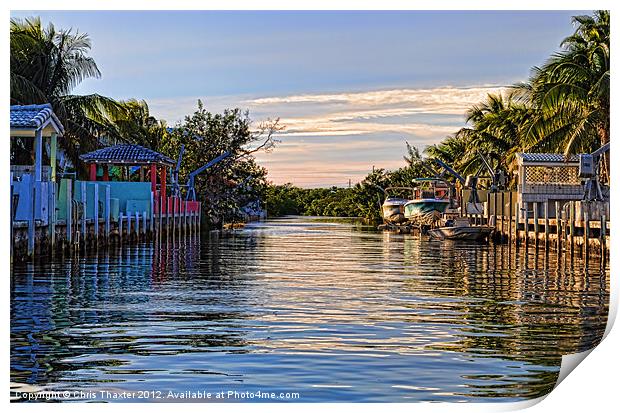 Key Largo Canal Print by Chris Thaxter