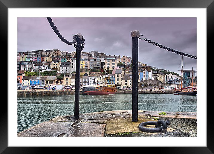 Brixham Chains Framed Mounted Print by kevin wise