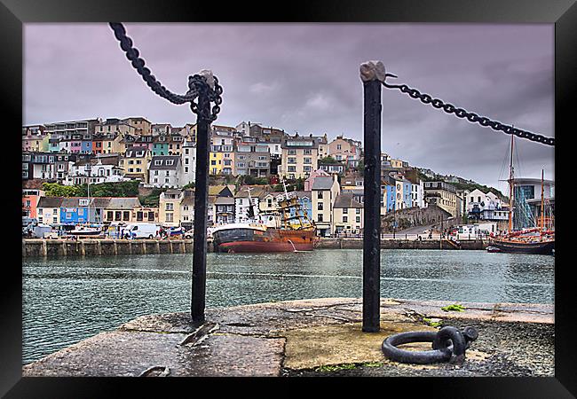 Brixham Chains Framed Print by kevin wise