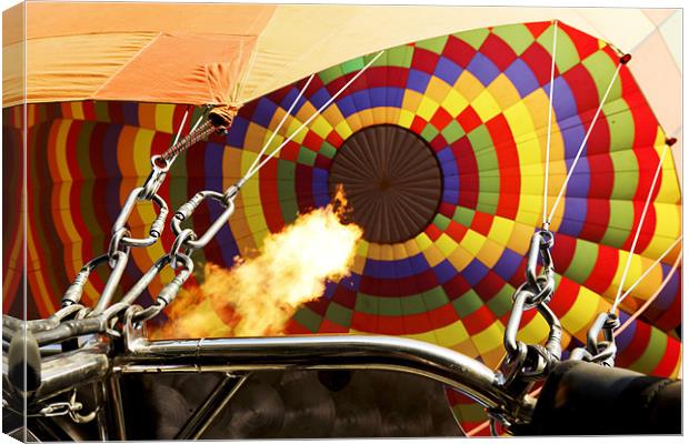 Balloon rigging and jet flame Canvas Print by Arfabita  