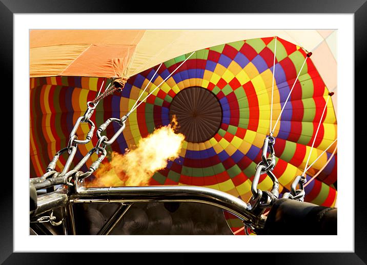 Balloon rigging and jet flame Framed Mounted Print by Arfabita  