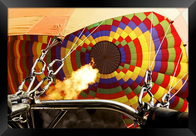 Balloon rigging and jet flame Framed Print by Arfabita  