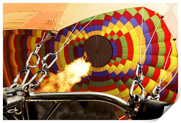 Balloon rigging and jet flame Print by Arfabita  