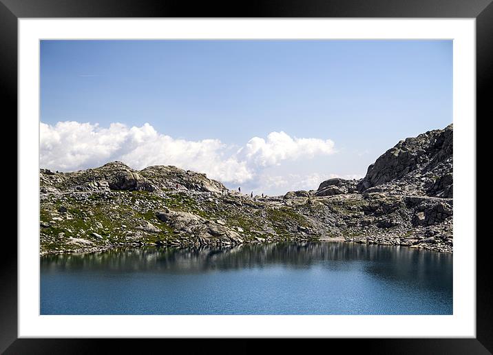 Glacial lake on Alps Framed Mounted Print by Cristian Mihaila