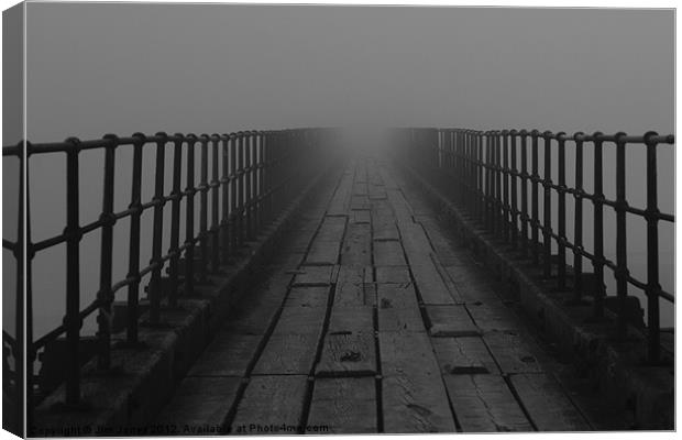 Disappearing into the Fog Canvas Print by Jim Jones