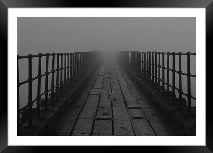 Disappearing into the Fog Framed Mounted Print by Jim Jones