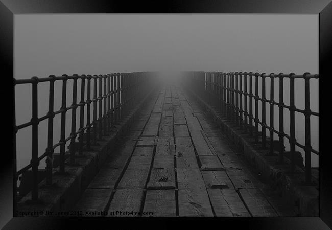 Disappearing into the Fog Framed Print by Jim Jones