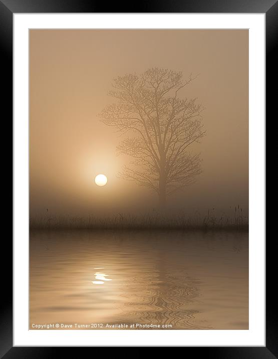 Tranquility Framed Mounted Print by Dave Turner