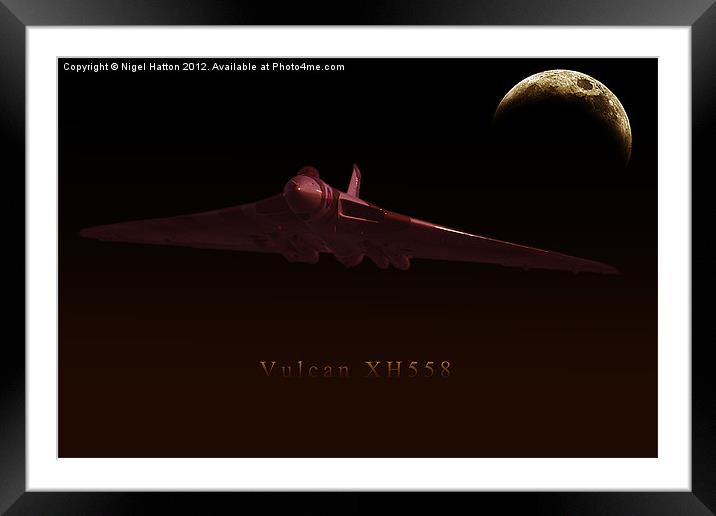 Vulcan XH558 Framed Mounted Print by Nigel Hatton