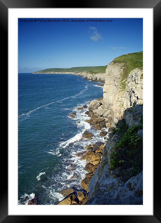 Clifftop Perch Framed Mounted Print by Phil Wareham