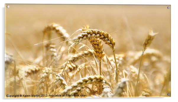 Golden Wheat Acrylic by Karen Martin