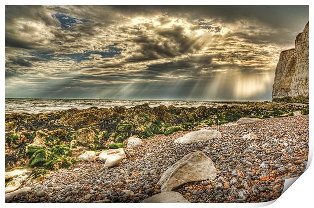 NewHaven Sun Rays Print by Dean Messenger