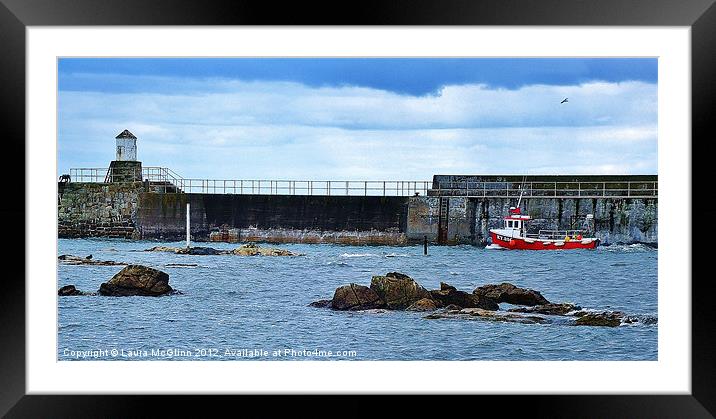 Harbour Wall Framed Mounted Print by Laura McGlinn Photog