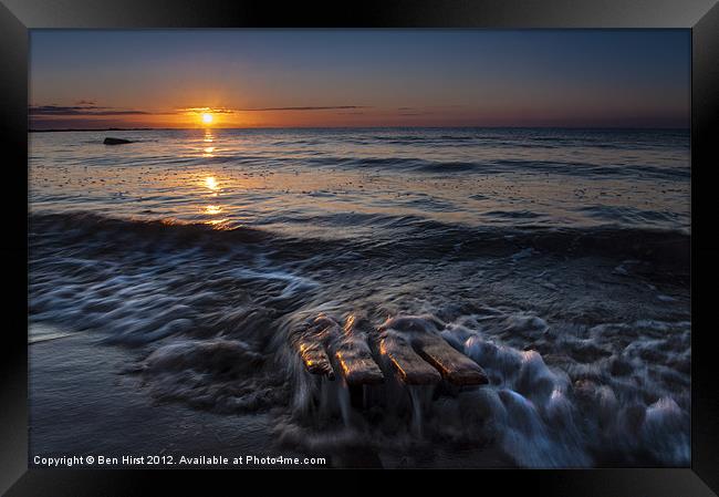 Easthaven Sunrise Framed Print by Ben Hirst