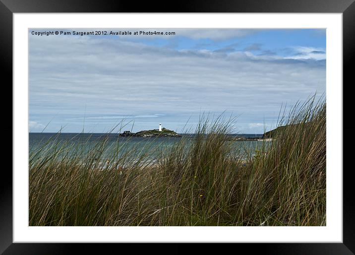 Godrevy Lighthouse Framed Mounted Print by Pam Sargeant