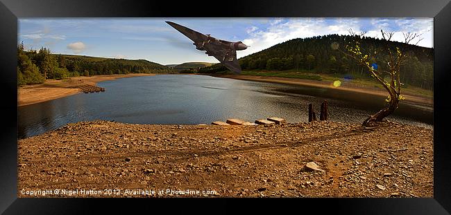 Vulcan Over Derwent Reservoir Framed Print by Nigel Hatton