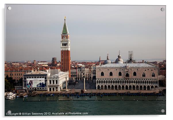 Piazza San Marco Venice Acrylic by Gillian Sweeney