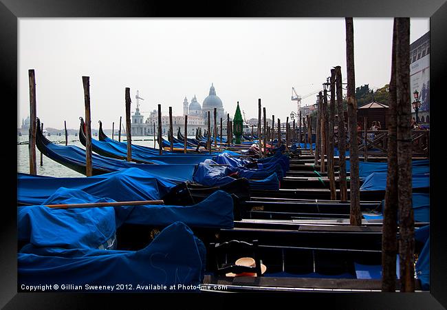 Venice Gondolas Framed Print by Gillian Sweeney